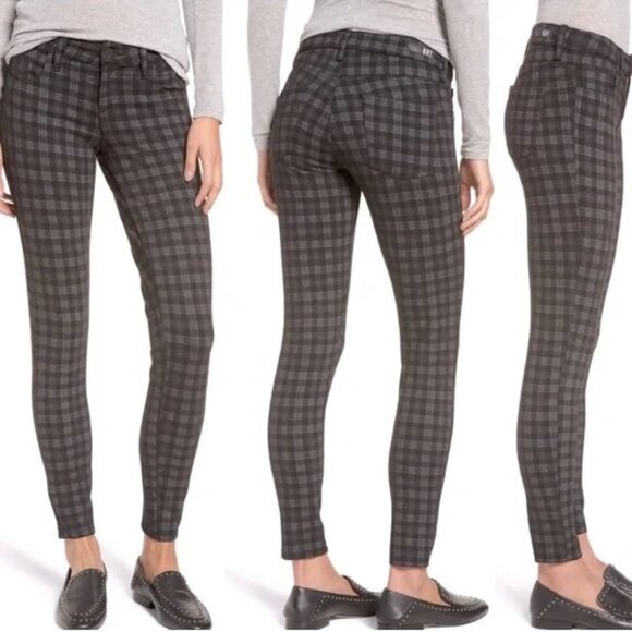 Kut from the Kloth Pants - Kut from the Kloth Diana Skinny Plaid Legging Pant Orange/Blue/Brown Size 2